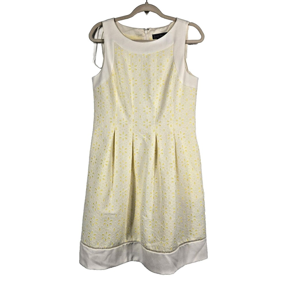 Jessica Howard Women's Size 6β Yellow Eyelet A-Line Dress